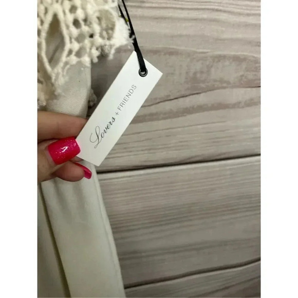 Lovers + Friends Women's White Boho Halter Ruffled Maxi Dress Size Small NWT - Picture 4 of 8